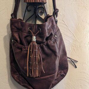 B Makowsky leather bag with tassel